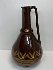 Vintage Mid Century Made in Poland Brown Stoneware Art Pottery Jug/Decanter 9