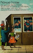 Rare WW1 Fieldpost 1918 Military Train conductor Rabbit Easter Germany Berlin picture