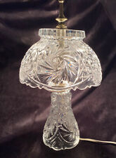 Vintage Underwriters Laboratories UL Cut Crystal Electric Portable Lamp 13.5”  picture