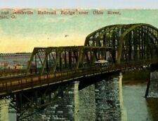 1912 Antique Postcard Louisville & Nashville RR Railroad Bridge Over Ohio River picture