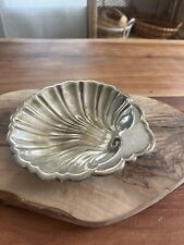 Vintage Silver Plated Sea Shell Shaped Serving Dish picture