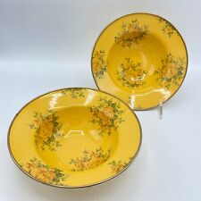 Victoria & Richard MacKenzie Childs Enamelware Yellow Roses Bowls – Set of 2 picture