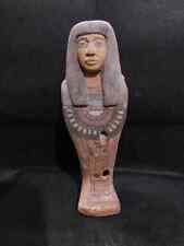 Wooden Statue Ancient Egyptian Antiquities Egyptian Ushabti - Luxor Egypt 140 BC picture