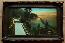 Tinted Photo of Chuckanut Drive (Bellingham WA) in Original Batwing Frame c.1915 picture