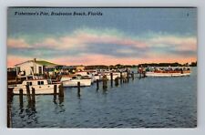 Bradenton FL-Florida, Fishing Pier, c1957 Antique Vintage Souvenir Postcard picture