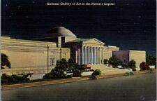 Washington DC USA National Gallery of Art Night View Vintage Postcard Unposted picture