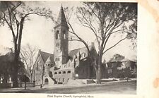 Springfield, Mass, MA, First Baptist Church, Undivided Vintage Postcard b9996 picture