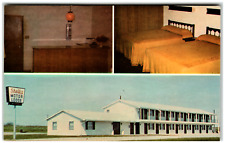 Postcard Chrome Banner Multi View Shelby Motor Lodge I80 Shelby, IA picture