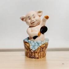 MCM happy Vintage Pig Figurine hog wash farmhouse style collectible picture