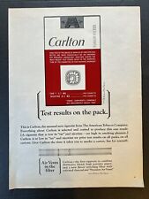 Vtg 1960s Ad, American Tobacco Co, Carlton Flavor-Filter Cigarette picture