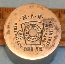 1923 WEST MILTON OH Chapter No 180 RAM MASONIC SHEKEL Stamping Die * MC Lilley picture
