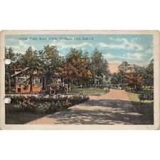 Long Beach IN Indiana Oriole Trails Street View Mansions 1920s Vtg Postcard K4 picture