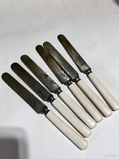 Antique Joseph Rodgers & Sons Cutlers To Her Majesty Cutlery Lot 6 Bone Handles picture