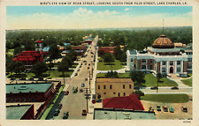 View Of Ryan Street Looking South From Pujo Street Lake Charles, Louisiana Linen picture