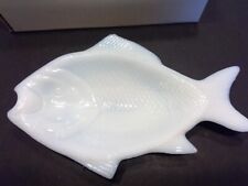 Antique Milk Glass Fish Bowl Dish Marked Patented June 4th 1872 picture