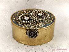 Stunning Faux Pearls and Diamantes Vintage Trinket/Pill/Jewellery Box-7cm picture