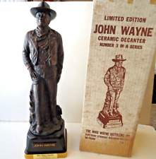 MIKE WAYNE ORIGINALS JOHN WAYNE WHISKEY BRONZE LOOK DECANTER EMPTY, GLUED ON CAP picture
