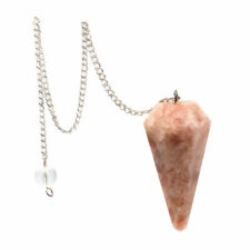Sunstone Multifaceted w/ Crystal Ball Chain Pendulum picture