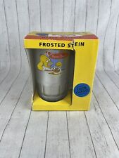 1999 Simpsons Frosted Glass Mug Homer Mmm Beer & In Your Face New In Box picture