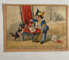 Victorian trade card c1880s Langdon Simons jeweler Manchester NH A78 picture