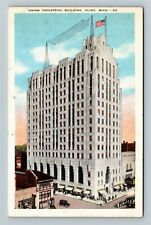 Flint MI-Michigan, Union Industrial Building, c1937 Vintage Postcard picture