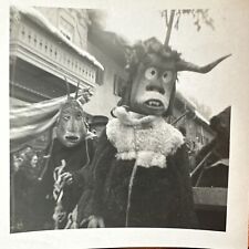 VINTAGE PHOTO Strange Costumes Folk, Traditional Masks 1950S Original Snapshot picture