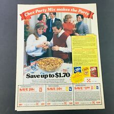 VTG Retro 1984 Chex Party Mix Cereal & Rice-A-Roni Gourmet Treats Ad Coupon picture