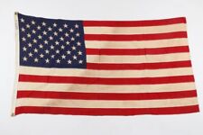 Vintage 50 Star Reliance™ AMERICAN FLAG Top Stitched Stripes Cotton Sheeting USA picture