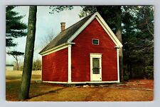 Sudbury MA-Massachusetts, The Little Red School House, Vintage c1978 Postcard picture