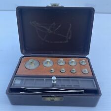 RARE VINTAGE SET ANALITE SELBY SCIENTIFIC BAKELITE BOXED SCALE WEIGHTS SET picture