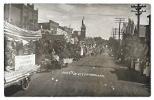 Parade At Clintonville Wisconsin, Antique RPPC Photo Postcard picture