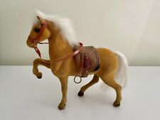 Vintage 1990s Flocked Velvet Pony with Saddle, Bridle & Reins picture