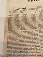 202 INDIAN REMOVAL ANDREW JACKSON BROADSIDE STATE OF THE UNION MESSAGE 1831 picture