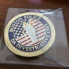 Boston Mass. Police District Attorney Investigative Unit Challenge Coin  picture