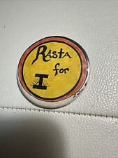 Vintage Rasta Button 1980 Signed Button Rare Unique MCM Pinback picture