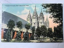 Vintage Postcard 1907-1915 Mormon Temple Grounds Salt Lake City Utah picture