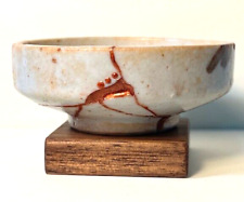 Kintsugi Japanese style repair technique,vintage low tea/sake bowl, copper, vg picture