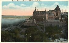 Vintage Postcard 1920's Chateau Frontenac from Laval University Quebec Canada picture