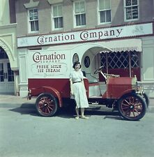 c1950s Disneyland~Carnation Ice Cream Truck~Main St USA~120mm VTG Film Slide picture