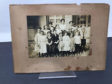 1910s One Room Schoolhouse Class & Teacher School Group Photograph picture