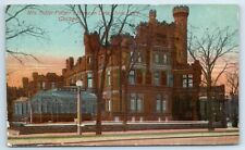 Postcard Mrs Potter Palmer's Home on Lake Shore Drive, Chicago IL 1915 A187 picture