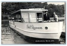 1951 Dell Queen Boat Wisconsin Dells Wisconsin WI RPPC Photo Vintage Postcard picture