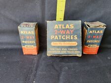 Vintage Atlas 2 Way Tire Patch Boxes New Old Stock advertising General Store Gas picture
