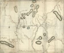 1827 Map| A sketch of the north part of the Kennebec Million Acres| Kennebec Riv picture