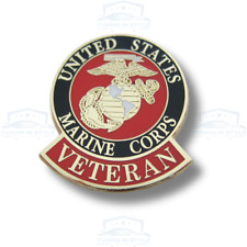 USMC United States Marine Corps Veteran Lapel Hat Pin Badge Official Licensed picture