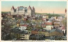 Vintage Postcard 1915 Birds-View From Catholic Cathedral Albany New York N.Y. picture