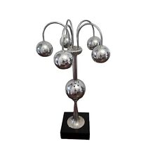 Mid Century Chrome Space Age Lamp Atomic Hanging Eyeballs Ball Electric MCM picture