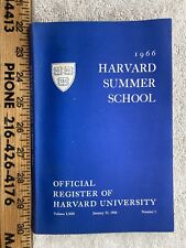 1966 Harvard Summer School Official Register Book Vintage picture