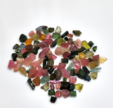 Natural Multi Tourmaline Raw 3-7 MM Size 65.50 Crt Loose Gemstone For Jewelry picture