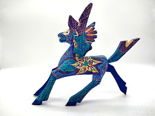 Mexican Alebrije Pepe Santiago Carved Painted Wooden Folk Art Winged Horse picture